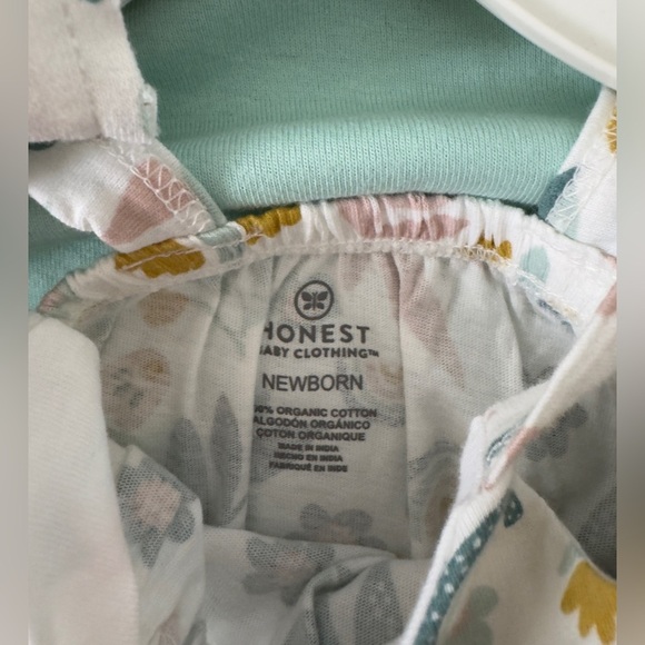 HONEST BABY 🦋 Floral Baby Outfit with Headband - Picture 4 of 6